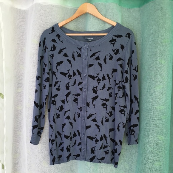 ModCloth XL swimming sharks cardigan - Picture 2 of 10